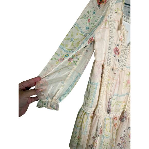 Penelope Rose floral print tiered mini dress fairycore - Picture 5 of 8